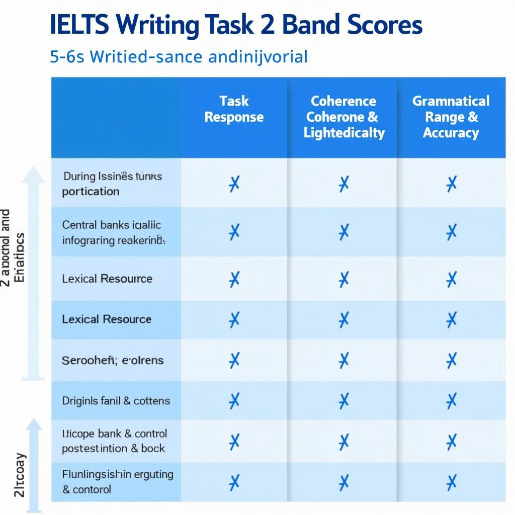 So sánh chi tiết các tiêu chí chấm điểm giữa bài viết IELTS Writing Task 2 band 5-6 và band 7-8