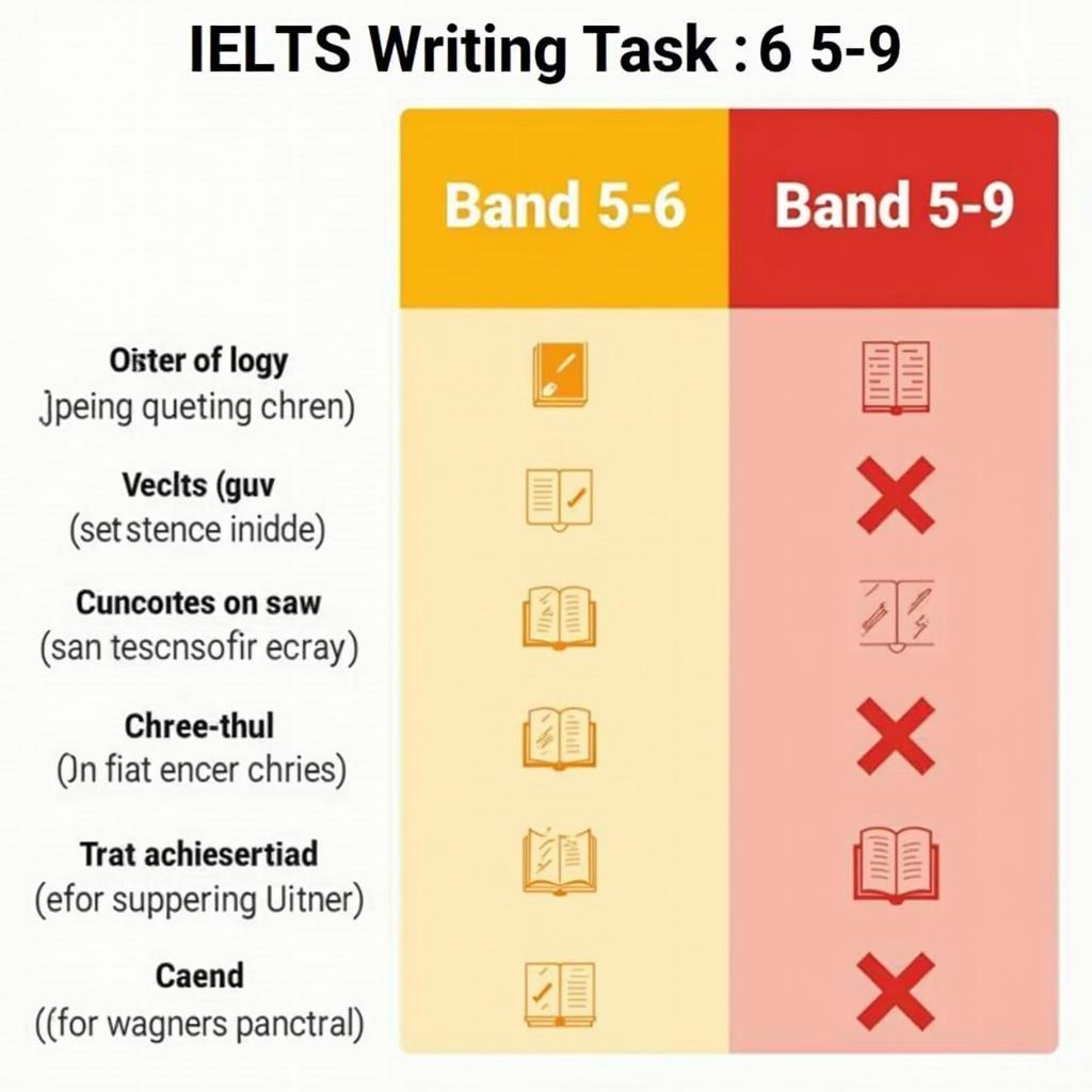 So sánh đặc điểm của các band điểm IELTS Writing Task 2 về chủ đề công nghệ