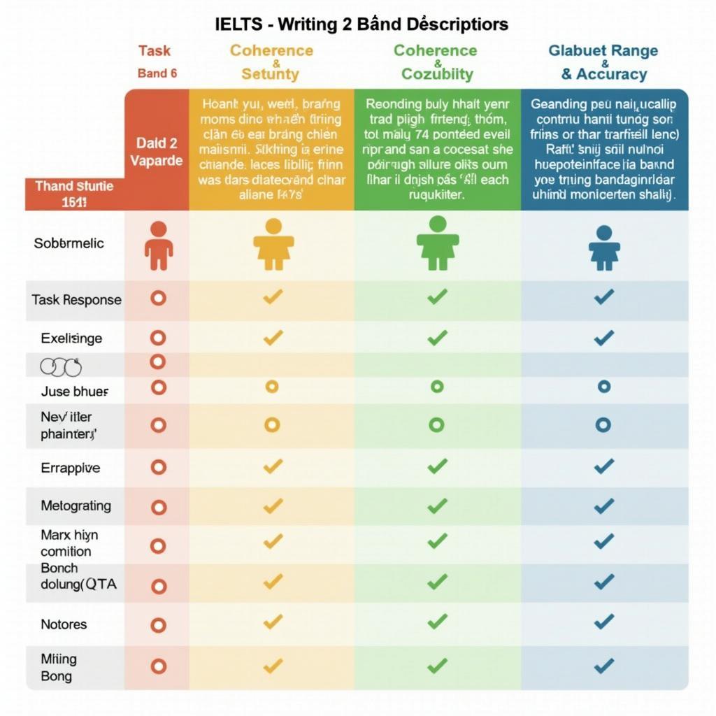 So sánh chi tiết các tiêu chí chấm điểm giữa bài IELTS Writing Task 2 band 6, 7 và 8-9