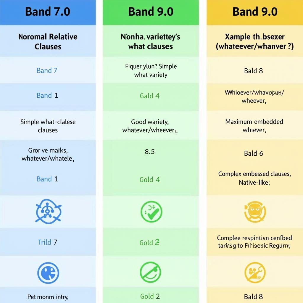 So sánh cách sử dụng Nominal Relative Clauses ở các band điểm IELTS Writing khác nhau