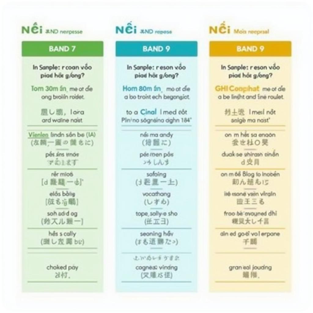 So sánh chất lượng sử dụng cấu trúc reason theo từng Band điểm IELTS từ 7 đến 9