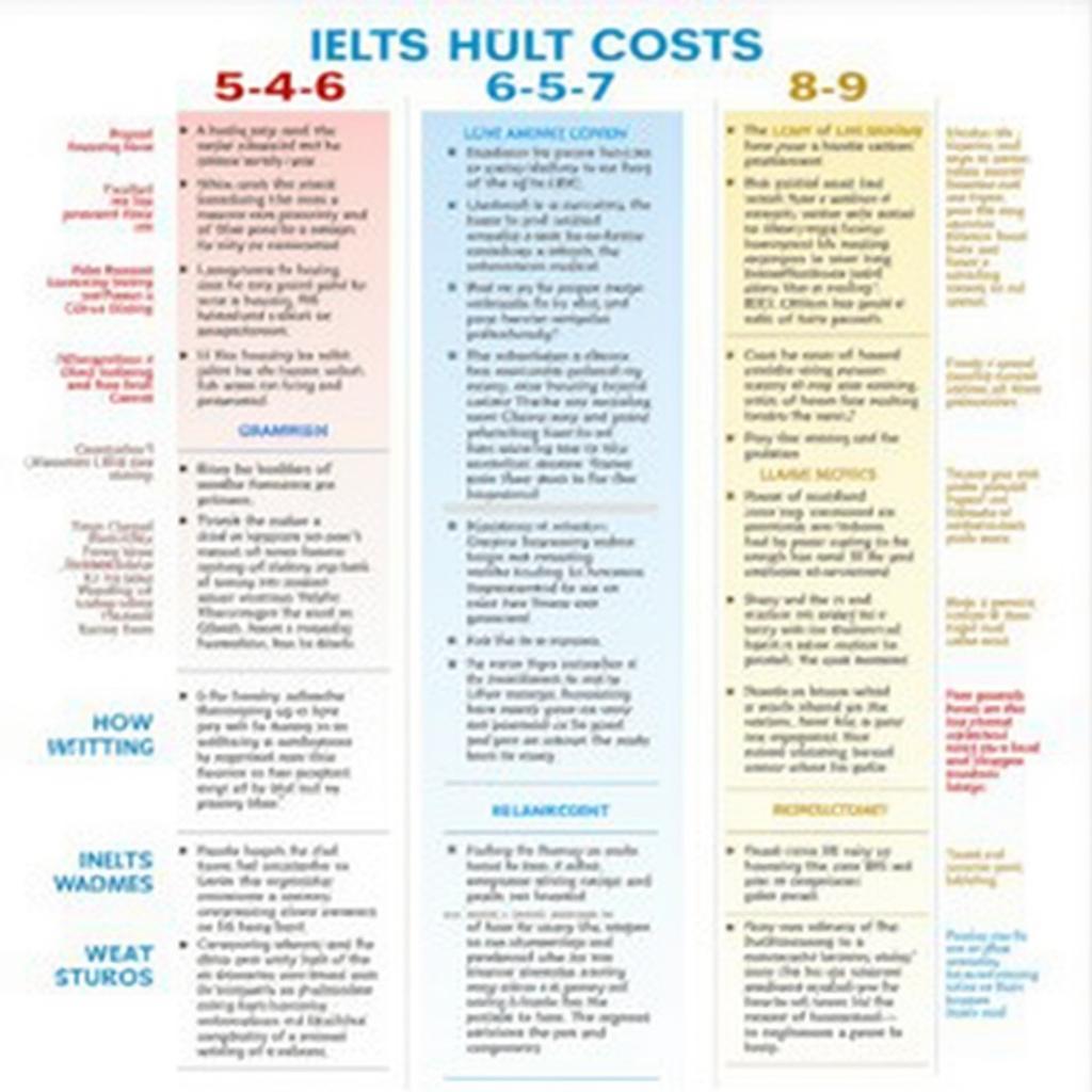 So sánh chi tiết các mức band điểm 5-6, 6.5-7 và 8-9 trong IELTS Writing Task 2