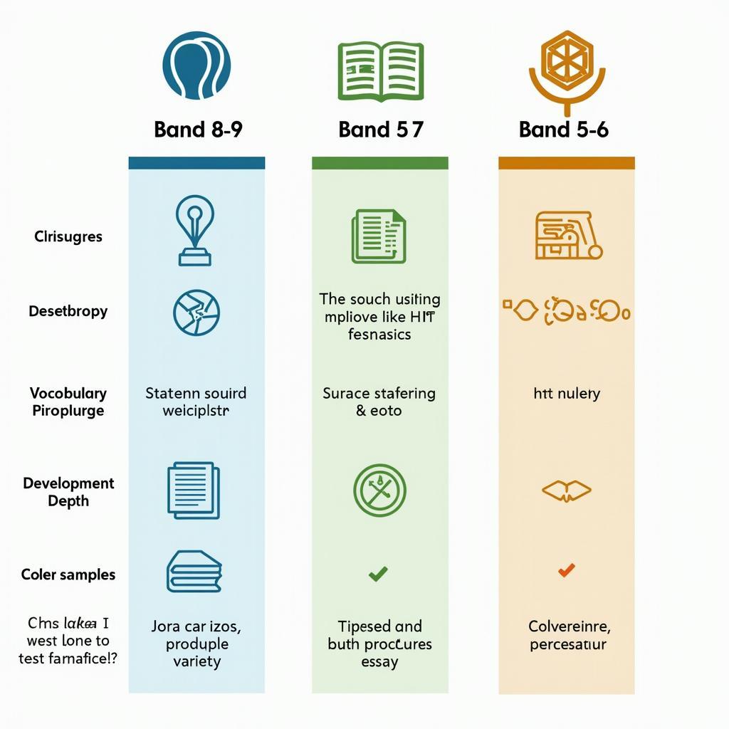 So sánh cấu trúc và chất lượng bài viết IELTS Writing Task 2 các band điểm khác nhau
