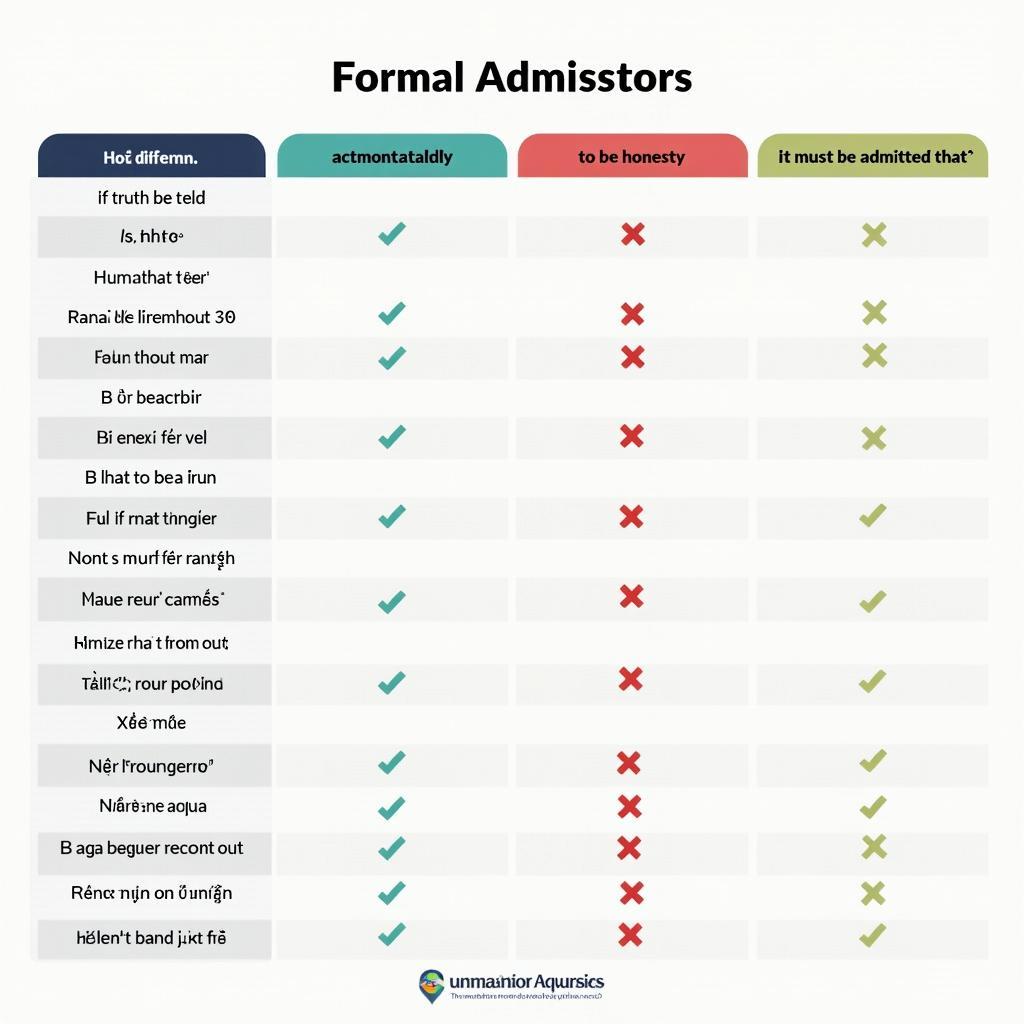 So sánh các cấu trúc formal admission trong IELTS theo mức độ trang trọng