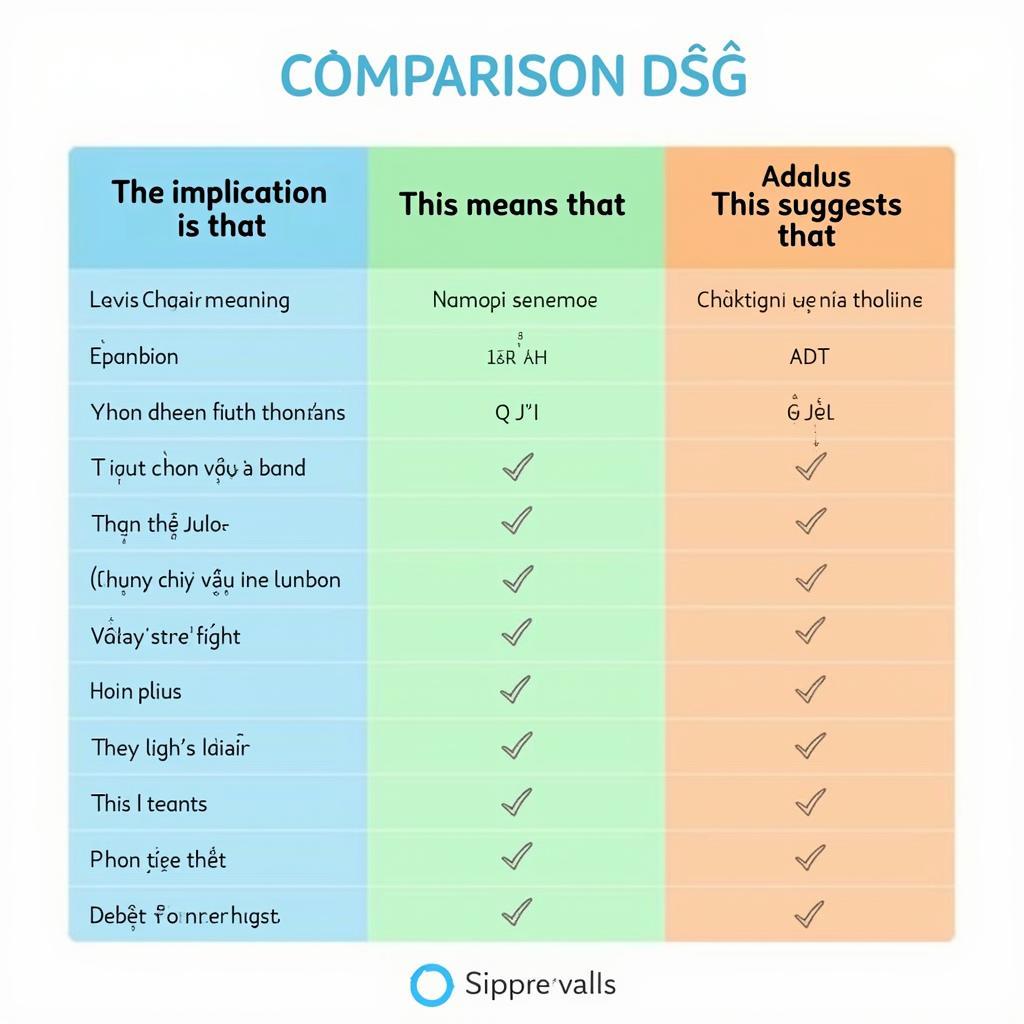 Bảng so sánh cấu trúc The Implication Is That với các cấu trúc tương tự trong IELTS