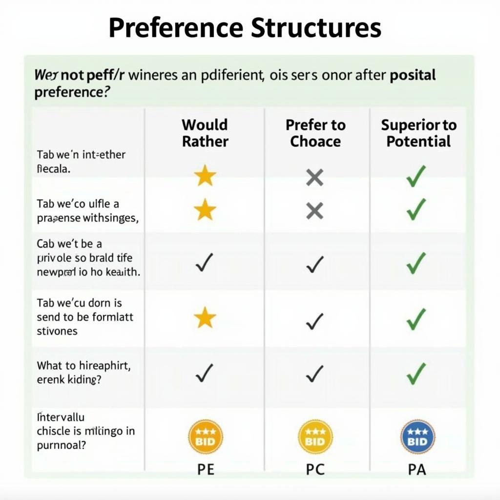 Bảng so sánh chi tiết các cấu trúc thể hiện sự ưu tiên trong IELTS