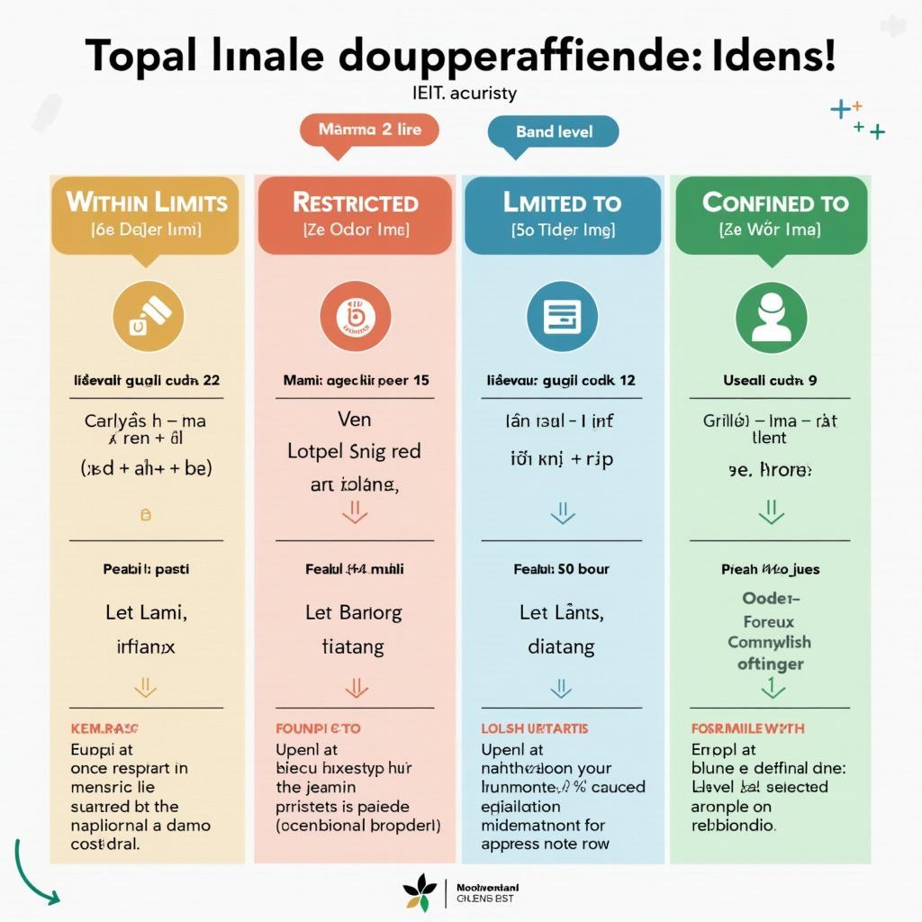 Bảng so sánh chi tiết các cấu trúc Within Limits, Restricted, Limited và Confined trong IELTS Writing