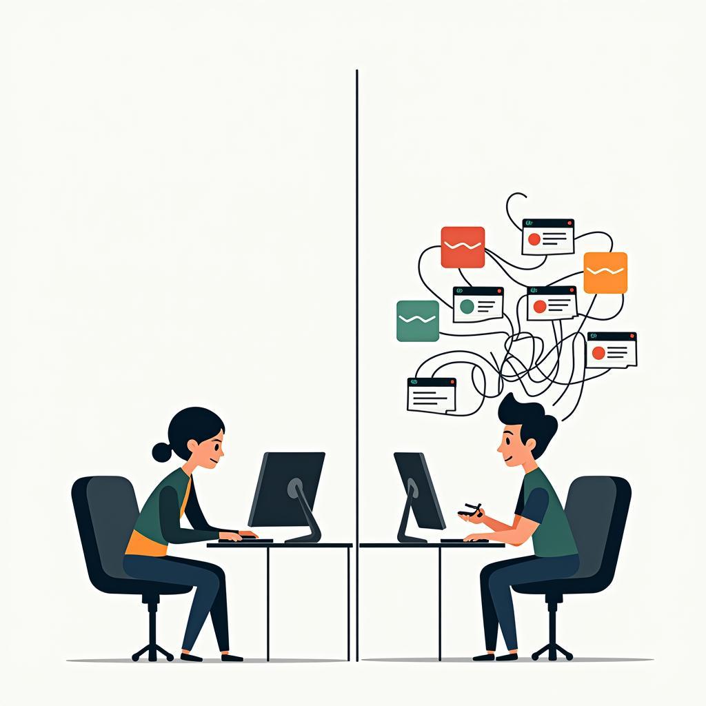 So sánh sự khác biệt giữa làm việc đơn nhiệm (single-tasking) và đa nhiệm (multitasking) đến hiệu quả công việc.