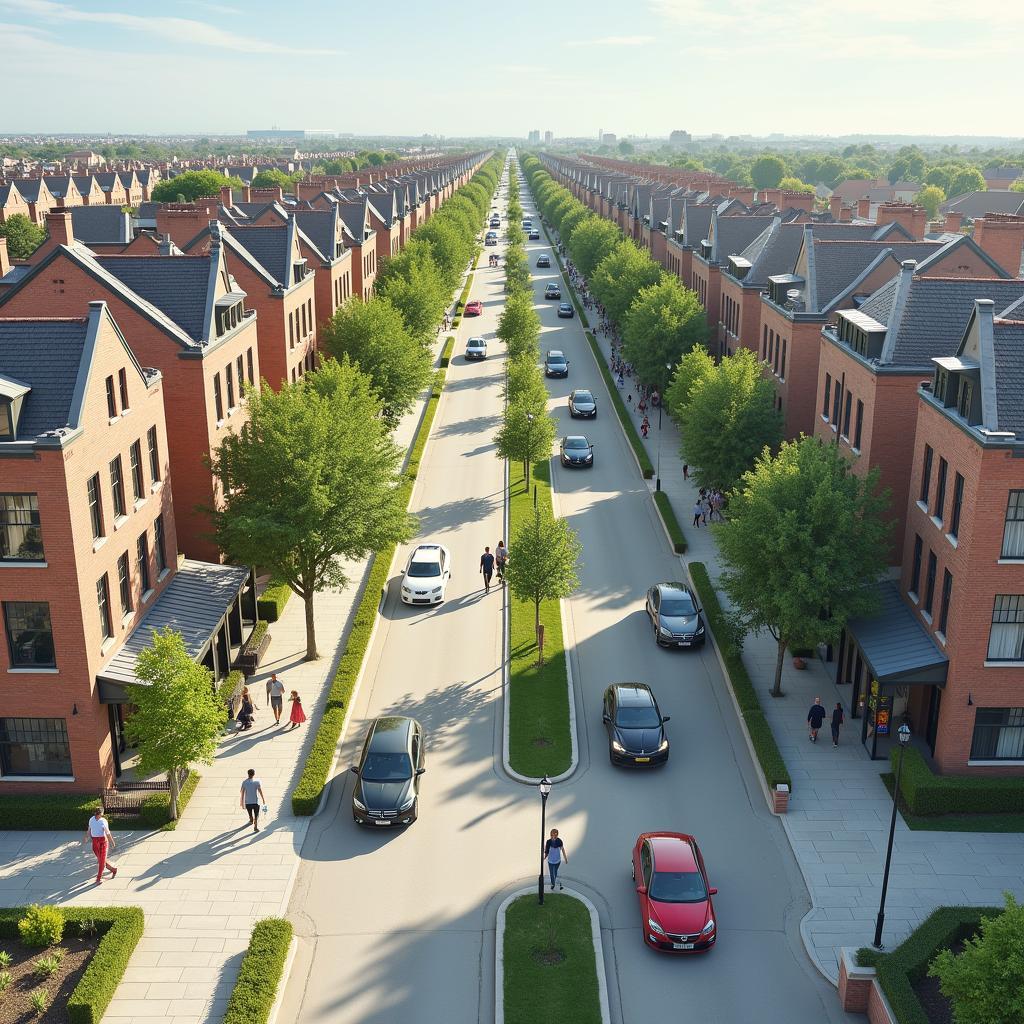 So sánh thiết kế khu phố truyền thống với khu vực lan rộng về không gian cộng đồng IELTS