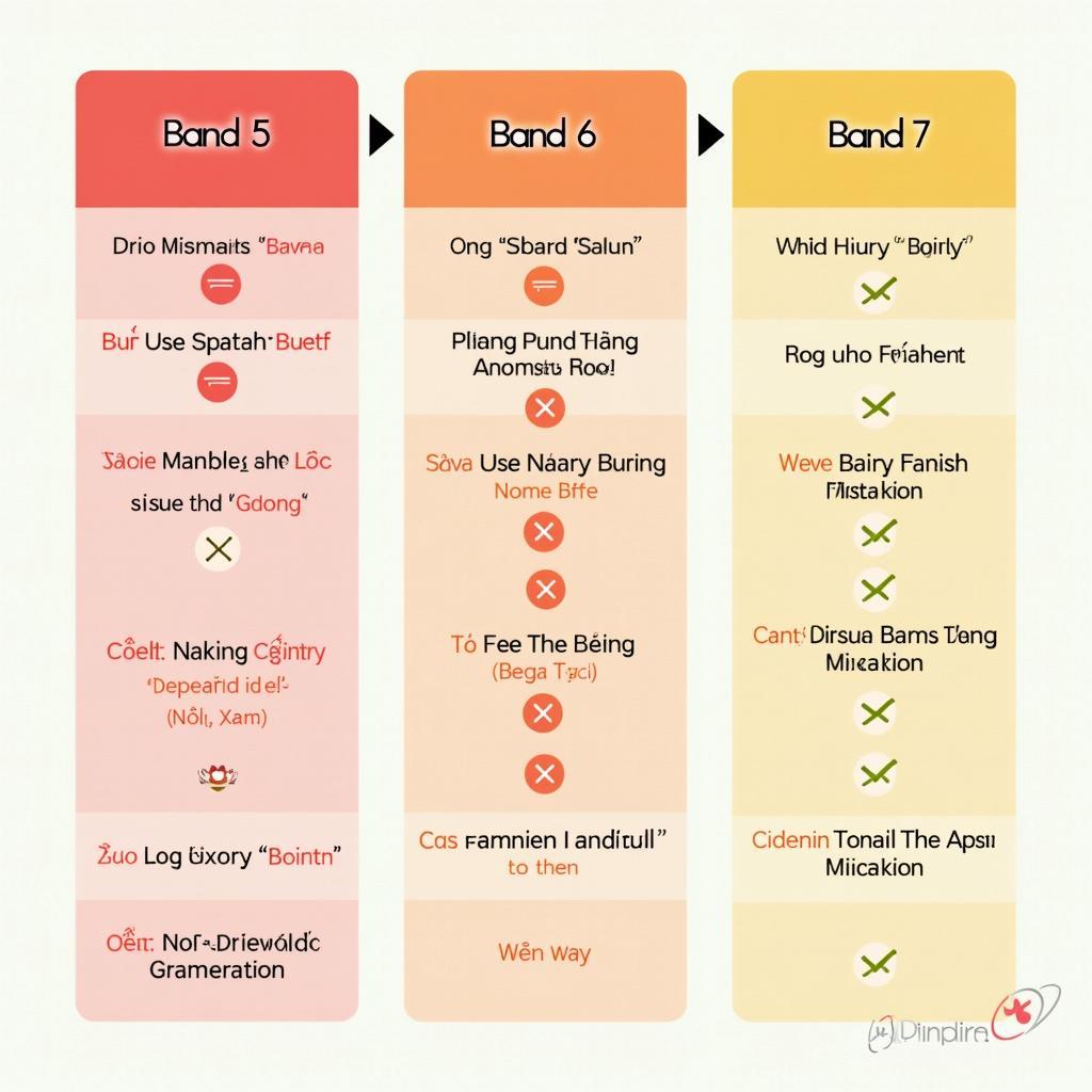 So sánh các lỗi sai phổ biến giữa các band điểm IELTS Writing Task 2