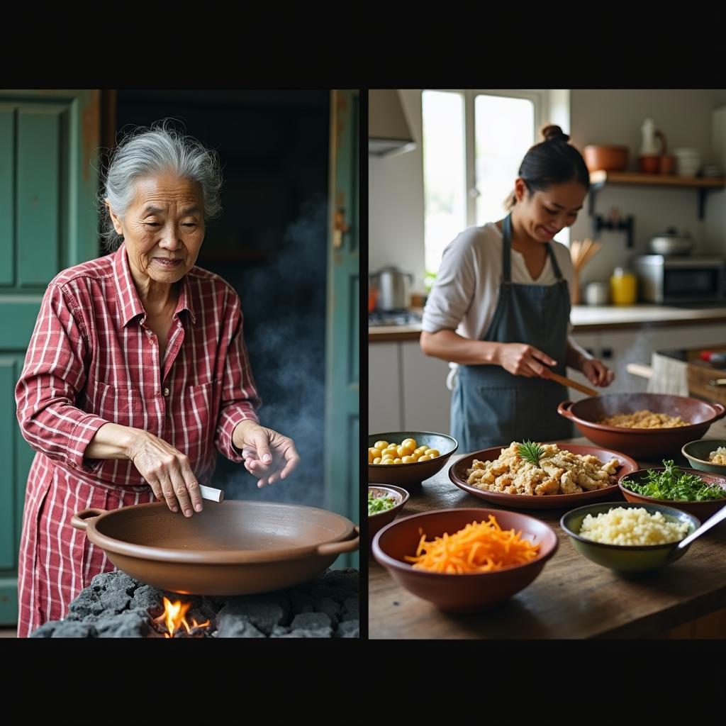 So sánh phương thức nấu ăn truyền thống và hiện đại trong gia đình Việt Nam