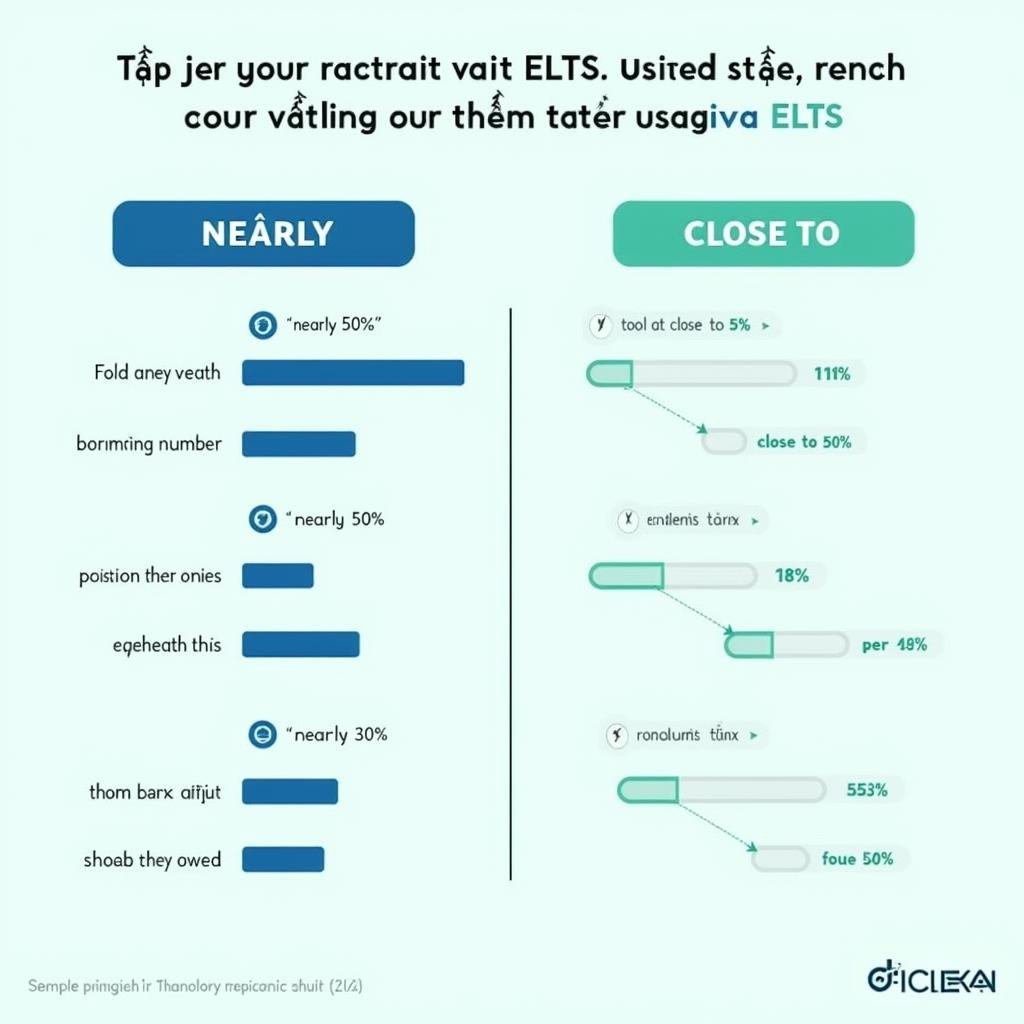 So sánh cách dùng Nearly và Close To trong IELTS Writing Task 1 với biểu đồ số liệu