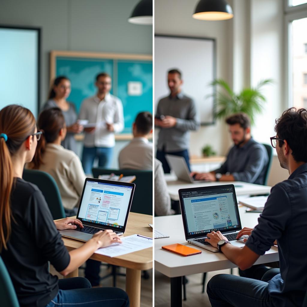 So sánh hai phương pháp đào tạo giáo viên về công nghệ giáo dục