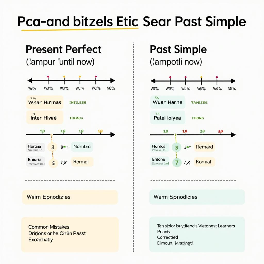 Bảng so sánh chi tiết Present Perfect và Past Simple với Until Now trong ngữ cảnh IELTS