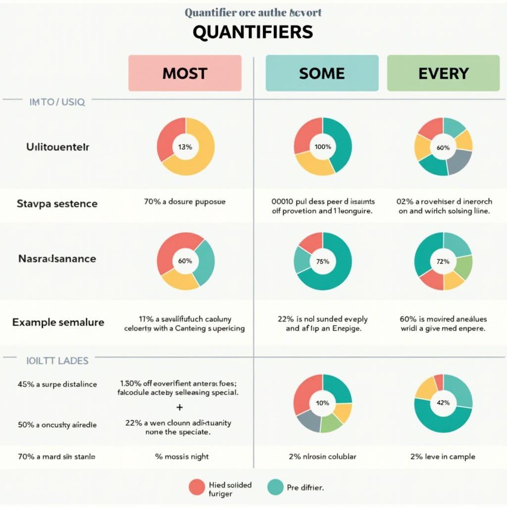 Bảng so sánh chi tiết các Quantifiers All Most Some Many trong IELTS
