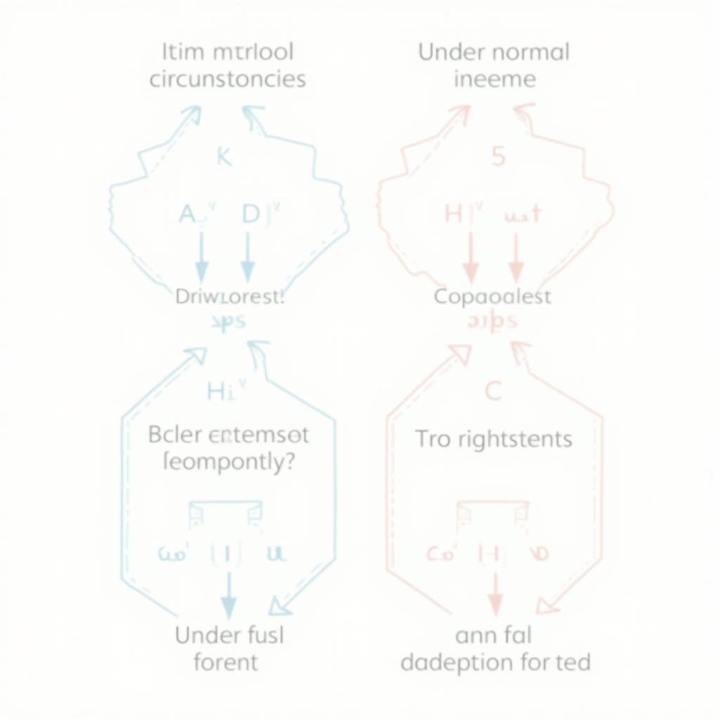 Sơ đồ minh họa cách sử dụng under normal circumstances và usual trong câu văn tiếng Anh IELTS với các ví dụ thực tế