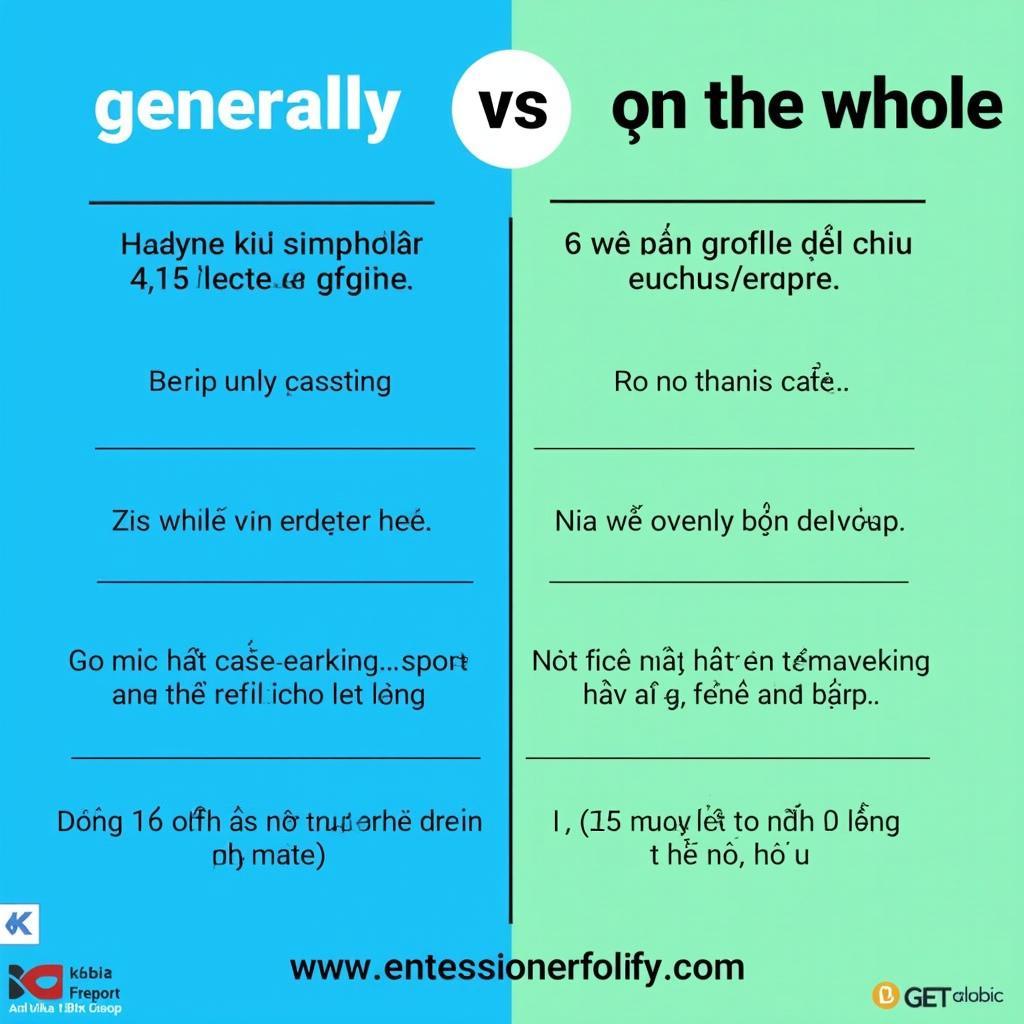 Sự khác biệt giữa generally và on the whole trong IELTS với vị trí câu và ngữ cảnh sử dụng cụ thể