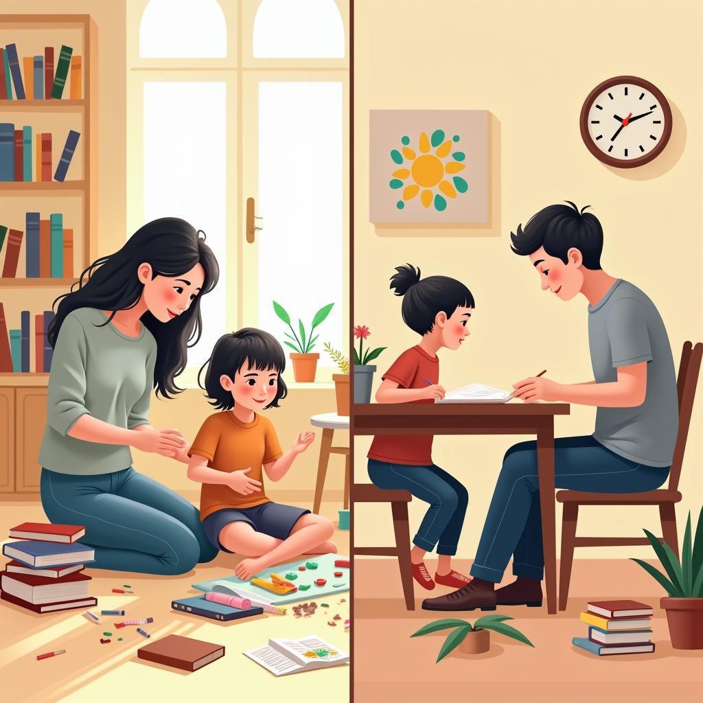 Sự khác biệt về phong cách nuôi dạy con giữa văn hóa phương Đông và phương Tây trong giáo dục IELTS Reading