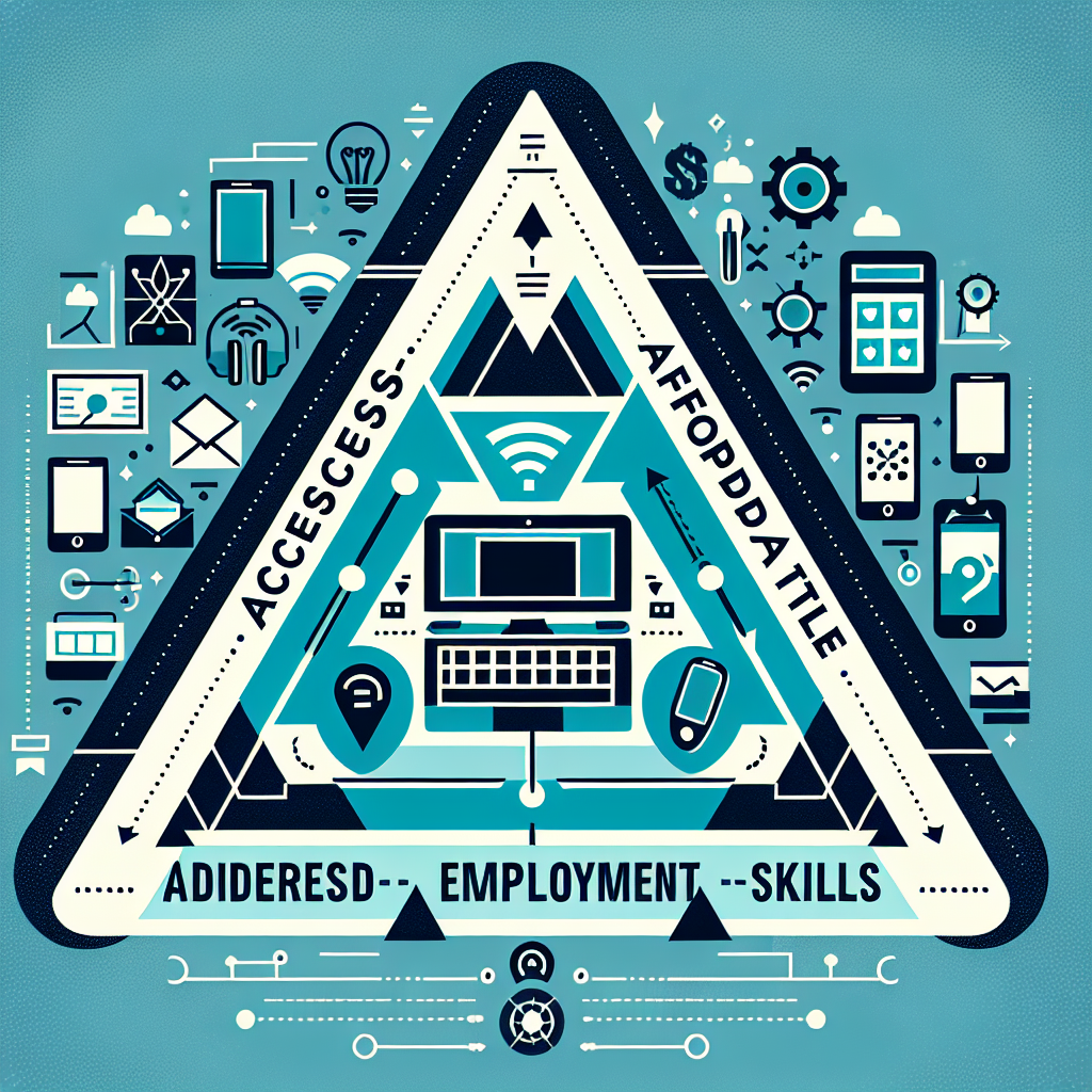 Biểu đồ minh họa impact of the digital divide on social inequality trong giáo dục và việc làm