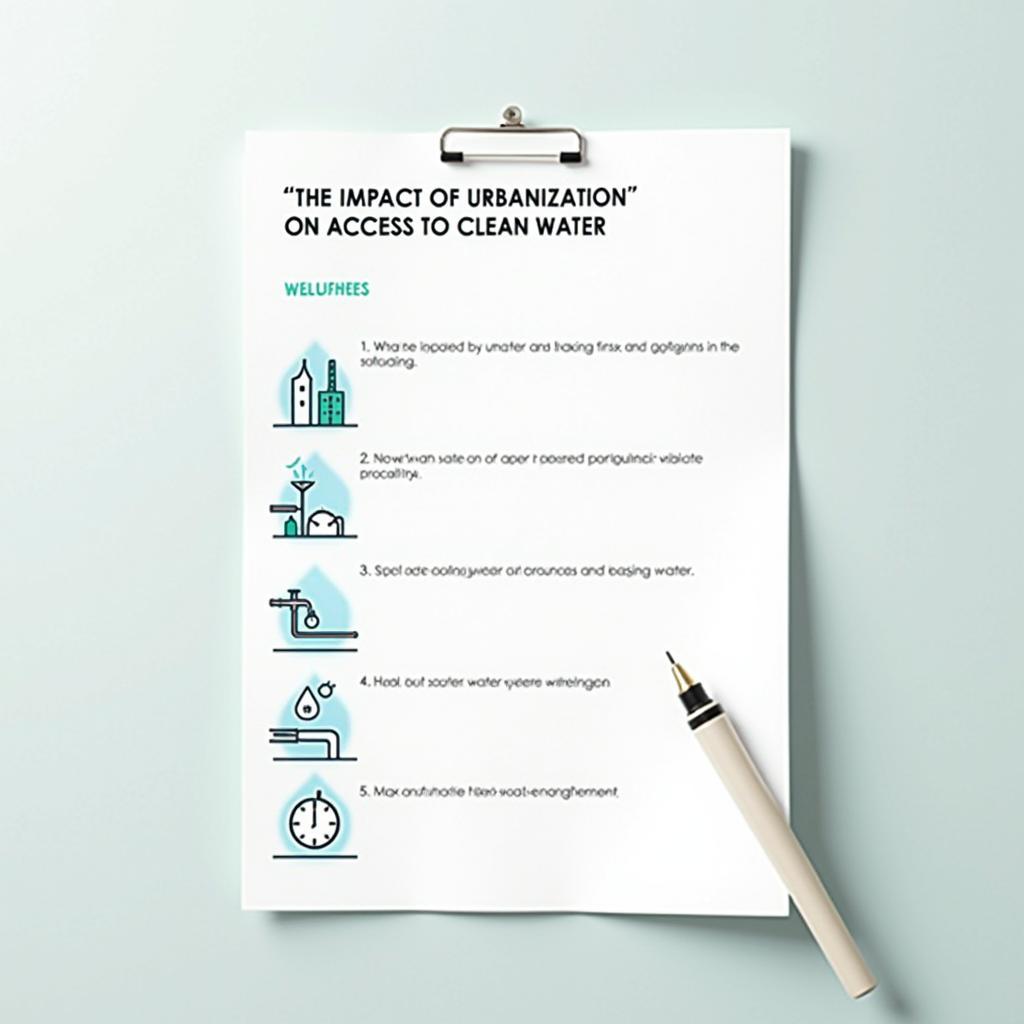 Tac dong do thi hoa den nuoc sach va Writing Task 2, bai mau va phan tich