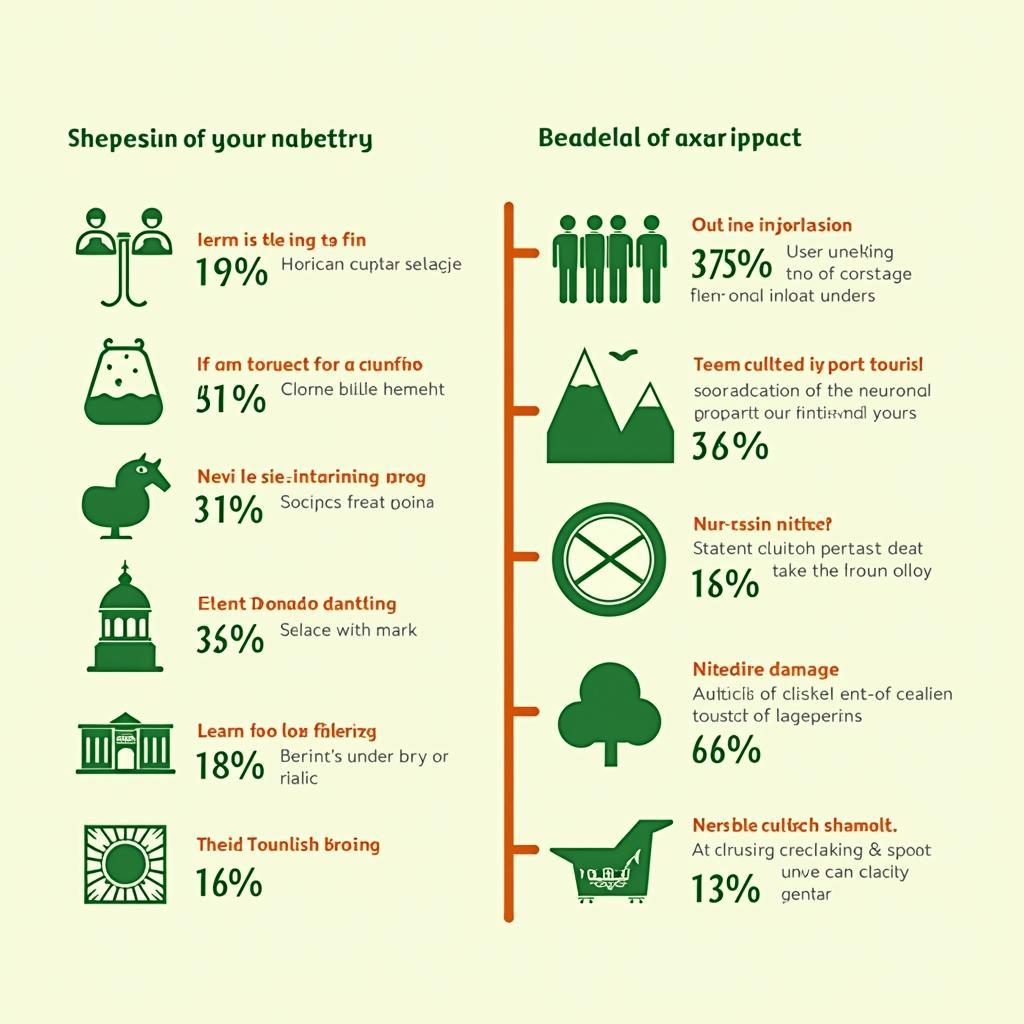 Infographic minh họa tác động tích cực và tiêu cực của du lịch đến cộng đồng địa phương