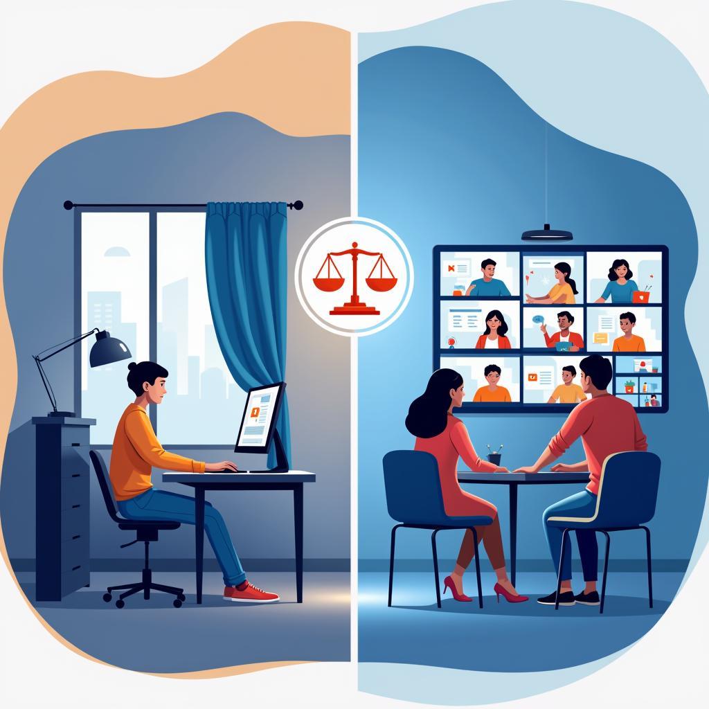 Minh họa tác động của giáo dục trực tuyến đến kỹ năng tương tác xã hội của học sinh