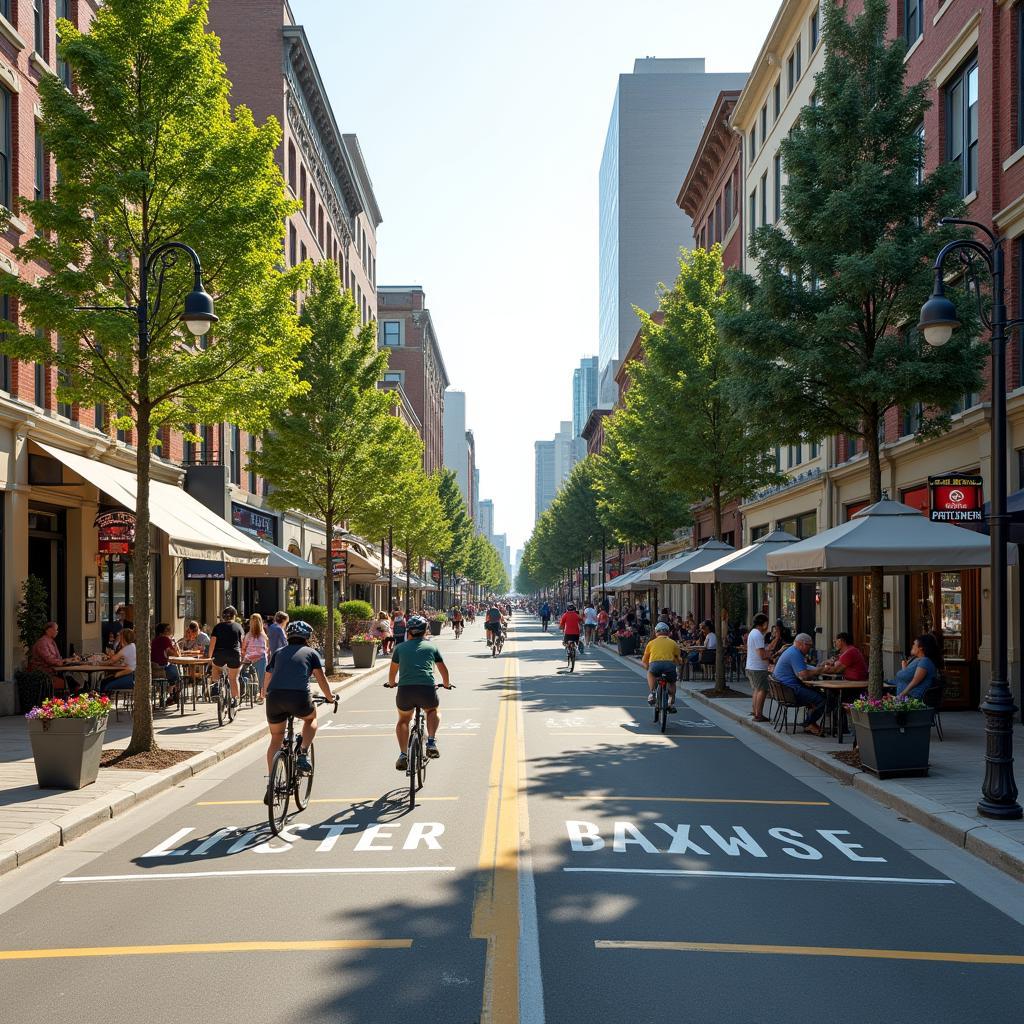 Tác động kinh tế của đường xe đạp đến khu vực thương mại và giá trị bất động sản