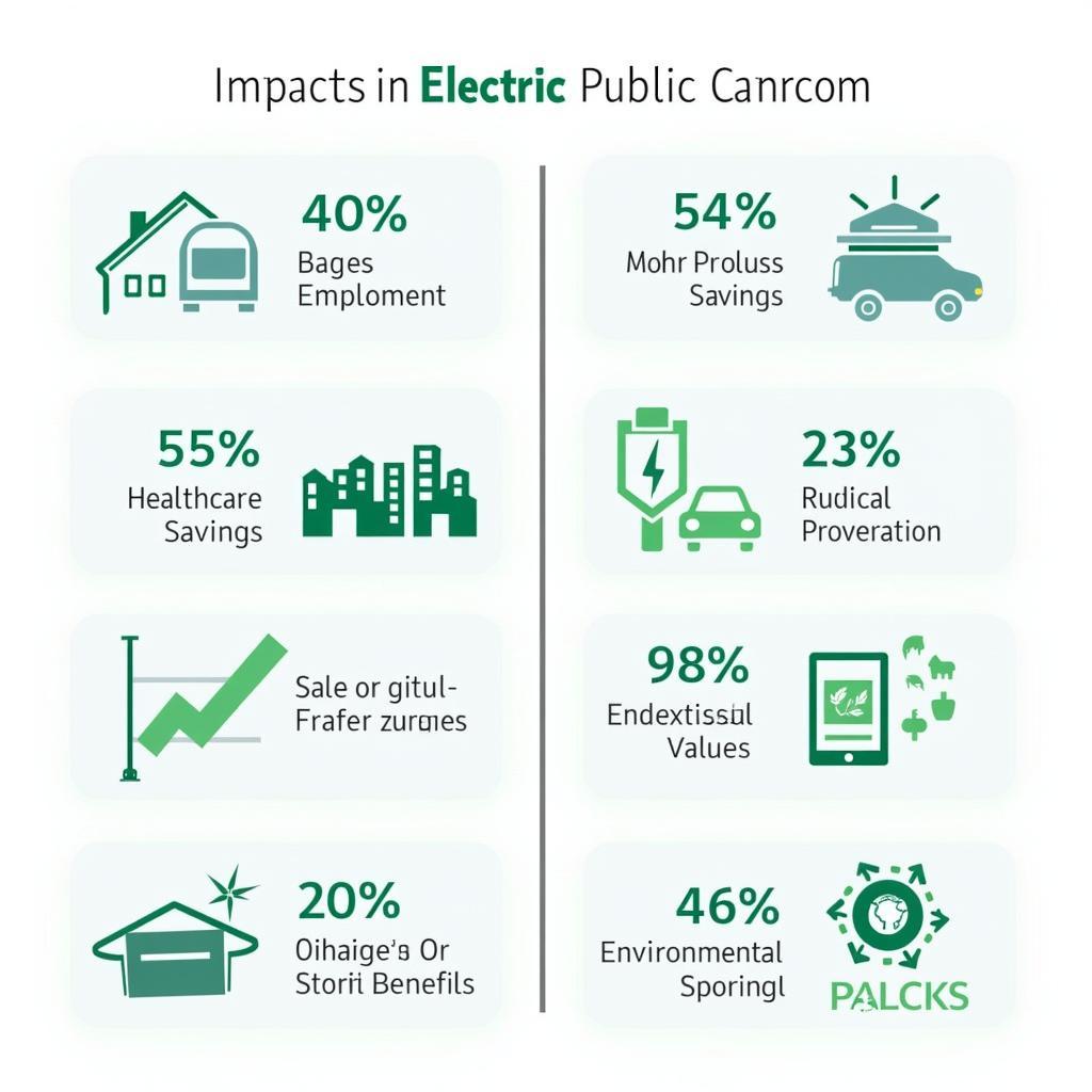 Biểu đồ phân tích tác động kinh tế và xã hội của giao thông công cộng điện