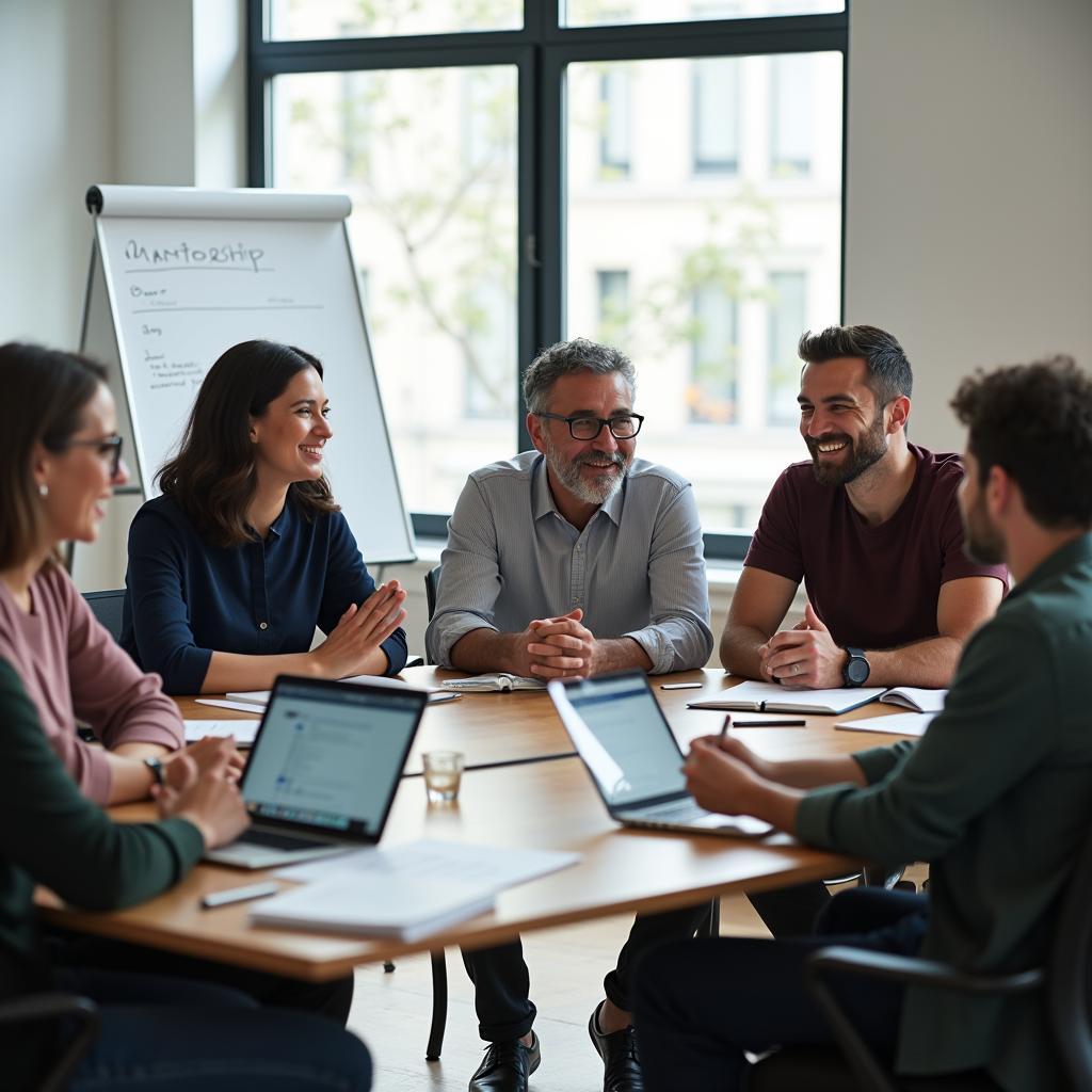 Nhóm thảo luận về vai trò quan trọng của người hướng dẫn trong phát triển sự nghiệp