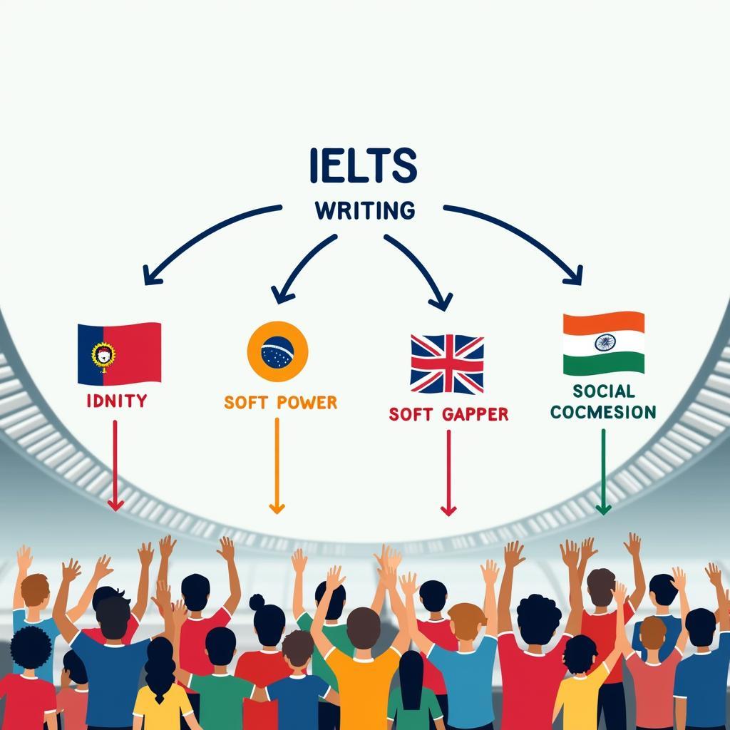 Hình minh họa vai trò thể thao trong bản sắc quốc gia và IELTS Writing Task 2