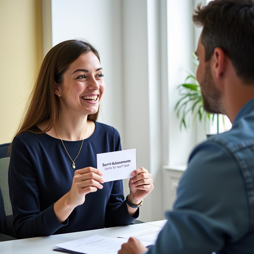 Thí sinh đạt band điểm cao trong phần thi IELTS Speaking Part 2 với cue card về thành tựu