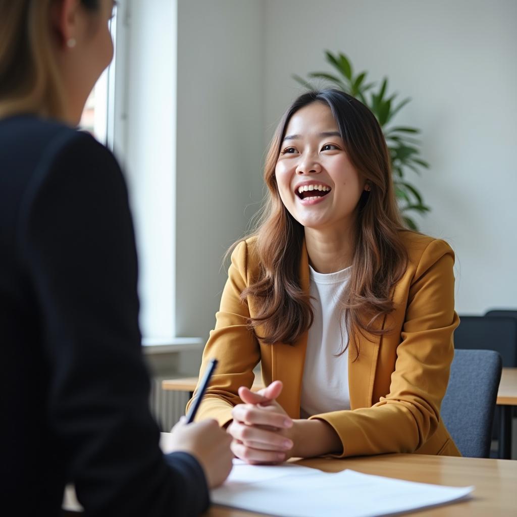 Thí sinh tự tin trả lời câu hỏi IELTS Speaking Part 1 về đồ nội thất