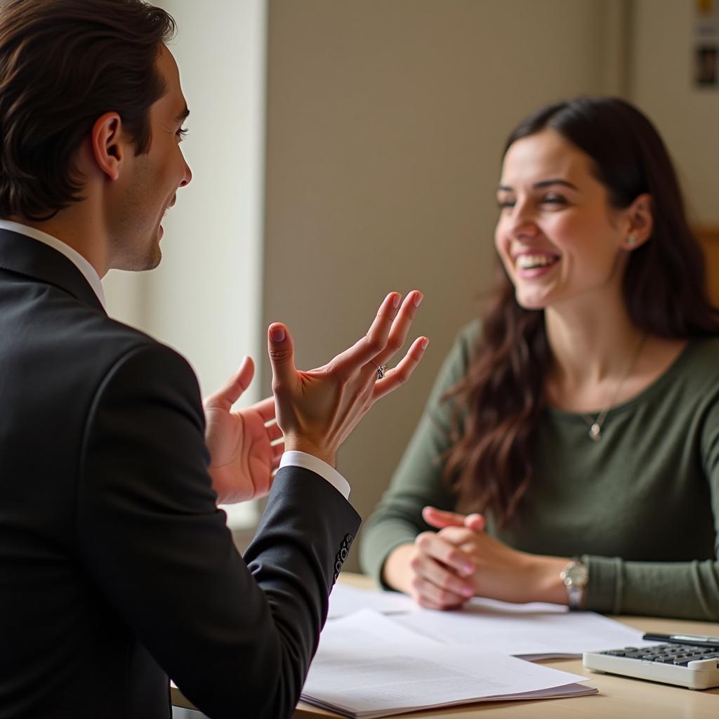 Thí sinh IELTS Speaking Part 2 đang kể câu chuyện vượt qua khó khăn một cách tự tin và hấp dẫn