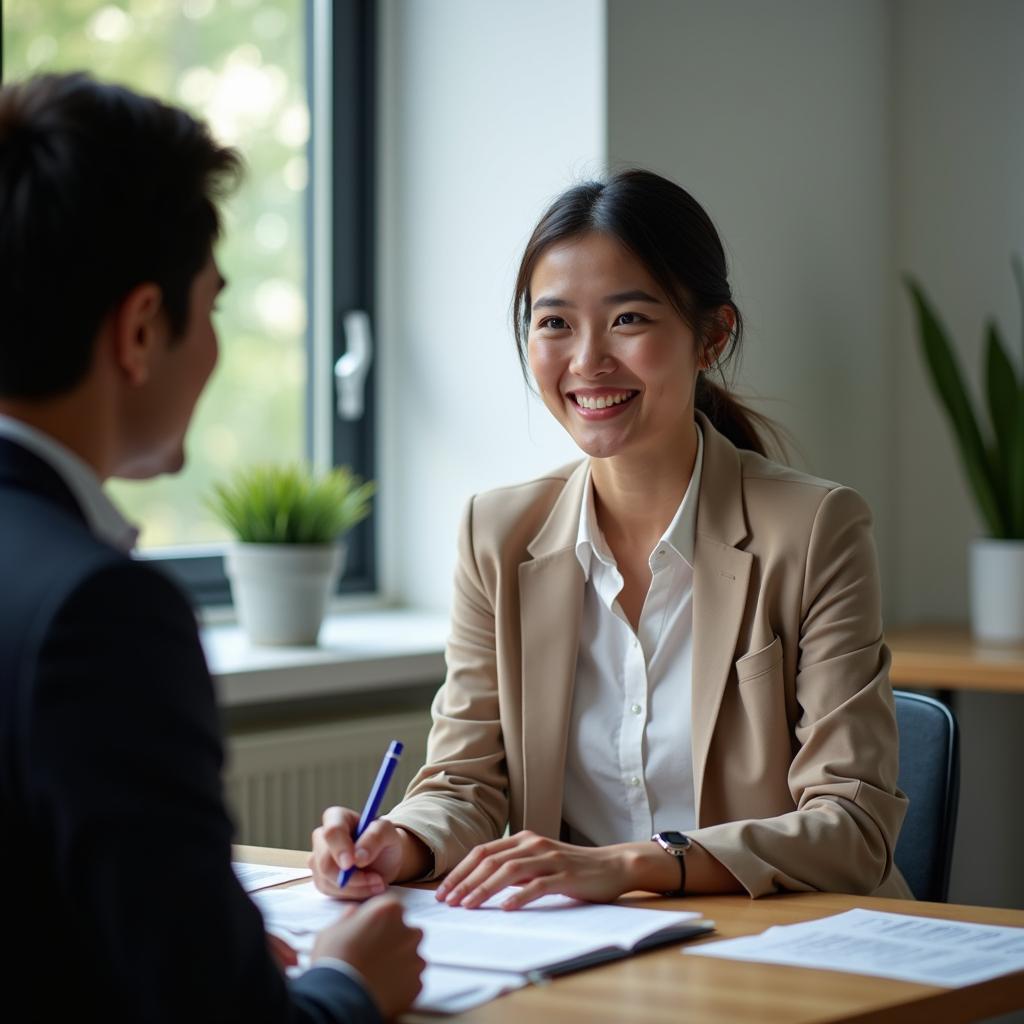 Thí sinh IELTS tự tin trình bày phần Speaking Part 2 về thay đổi kinh tế