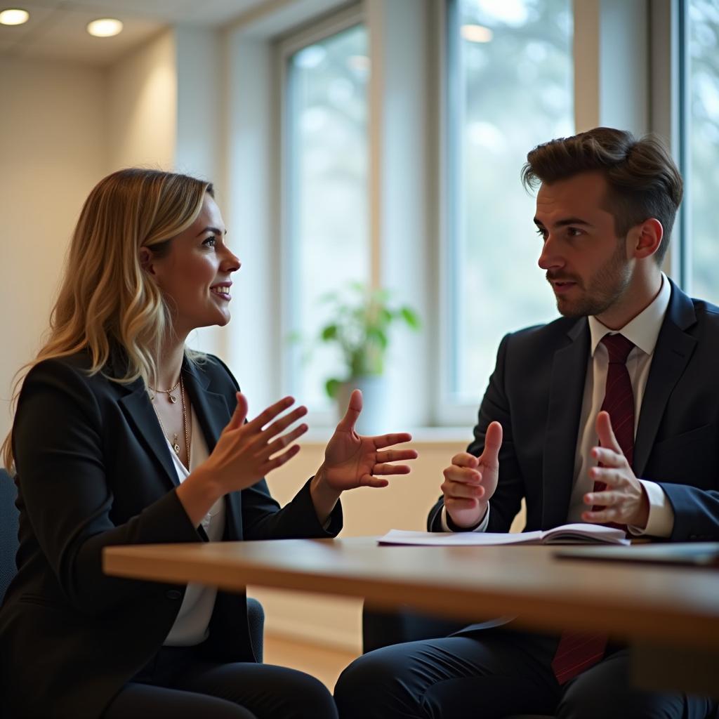 Thí sinh đang thảo luận sâu trong phần IELTS Speaking Part 3 về chủ đề cảm hứng và động lực