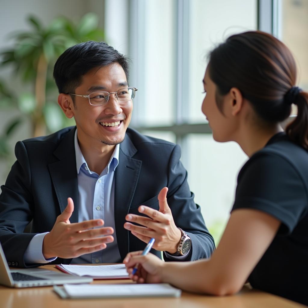 Thí sinh đang thảo luận trong phần 3 của IELTS Speaking về tác động của du lịch