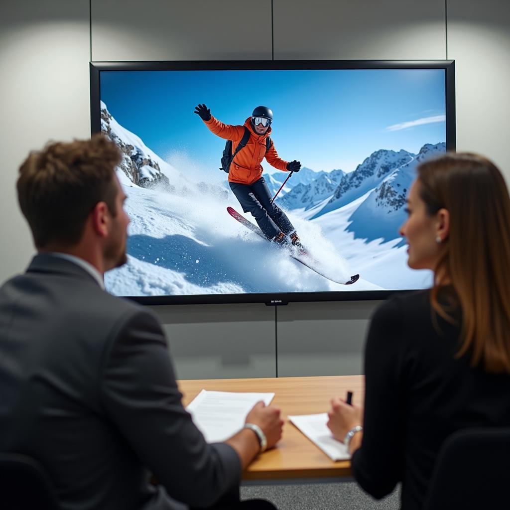 Thí sinh đang tự tin trình bày bài nói Part 2 về người yêu thích thể thao mạo hiểm trong phòng thi IELTS