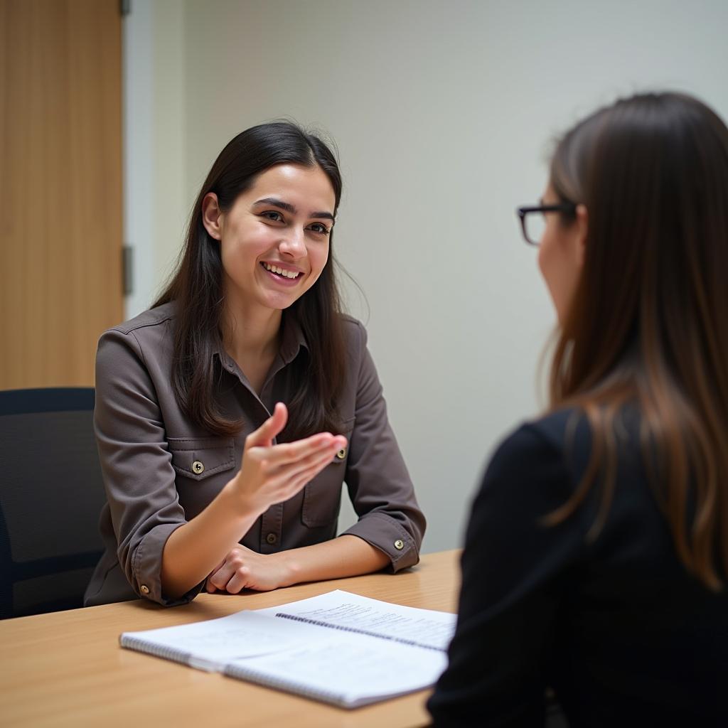 Thí sinh tự tin trình bày IELTS Speaking Part 2 về môn học muốn nghiên cứu