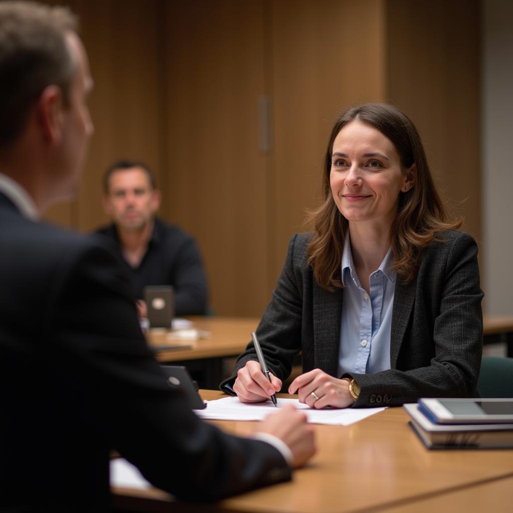 Thí sinh IELTS đang tự tin trình bày bài nói Part 2 về trải nghiệm bất ngờ đáng nhớ