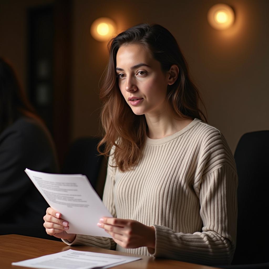 Thí sinh IELTS đang tự tin trình bày bài nói Part 2 về hình thức nghệ thuật muốn học