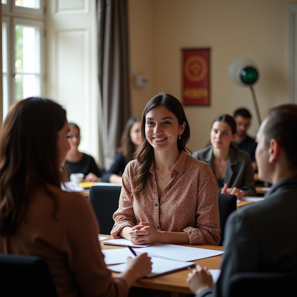 Thí sinh tự tin trình bày IELTS Speaking Part 2 về chủ đề lễ hội truyền thống