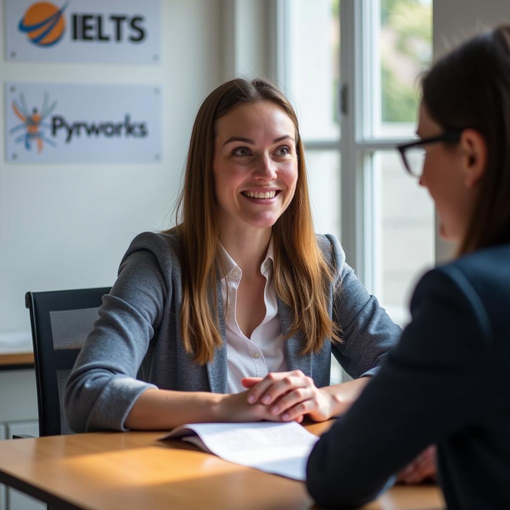 Thí sinh tự tin trình bày bài nói IELTS Speaking Part 2 về quyết định khó khăn đạt band điểm cao