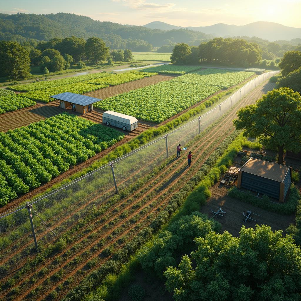 Áp dụng thực tế các phương pháp nông nghiệp bền vững với công nghệ hiện đại và hệ thống tưới tiêu thông minh