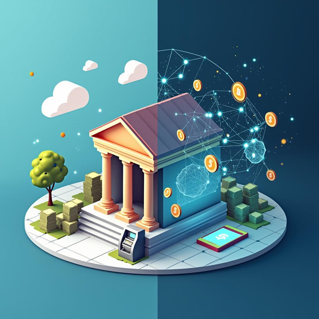 So sánh giữa hệ thống tiền tệ kỹ thuật số và hệ thống tài chính truyền thống trong bài thi IELTS Reading