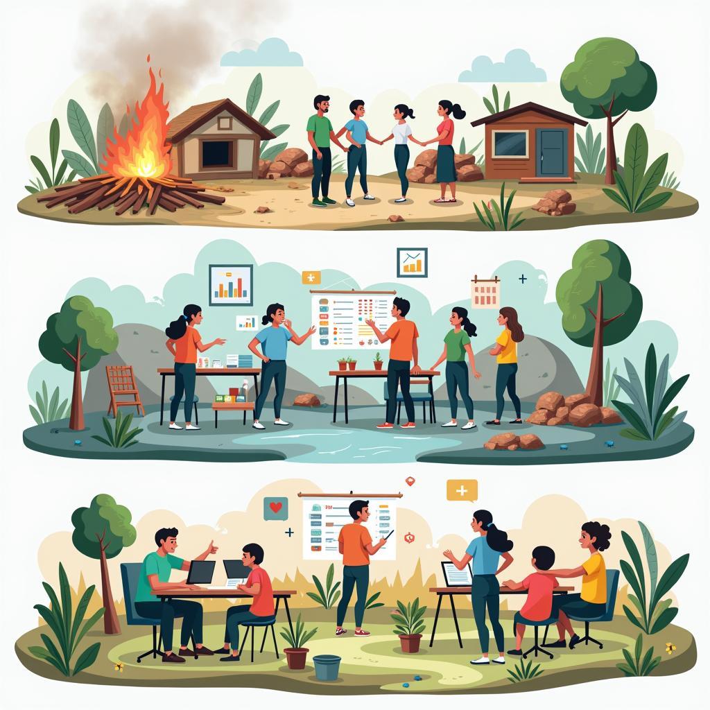 Hình ảnh minh họa các tình huống trong cuộc sống cần sự tháo vát và sáng tạo trong IELTS Speaking Part 3