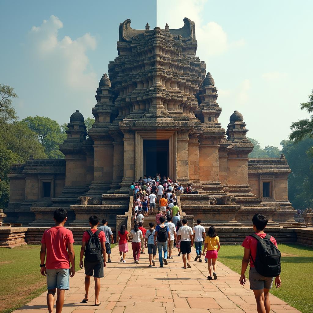 Tác động của du lịch đến các di sản văn hóa với du khách tham quan di tích lịch sử