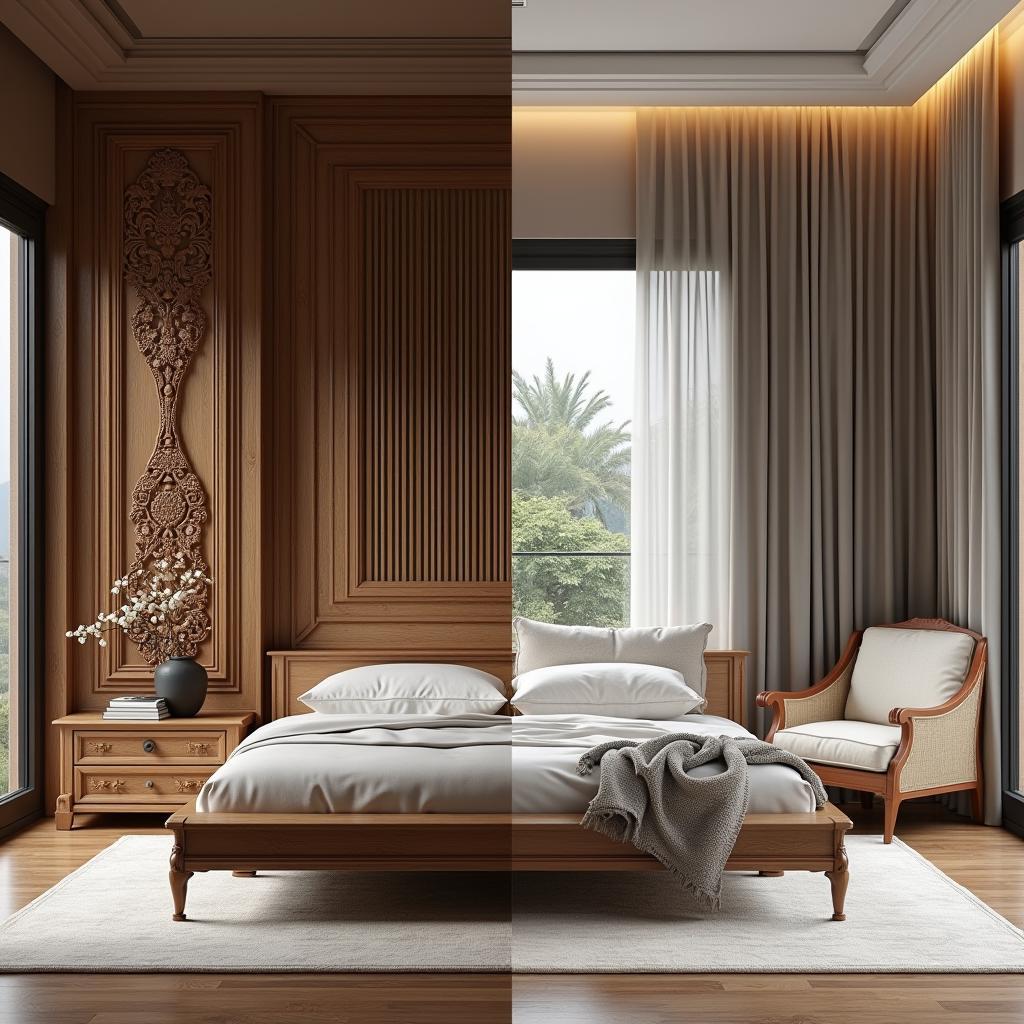 So sánh phong cách nội thất truyền thống và hiện đại trong không gian sống