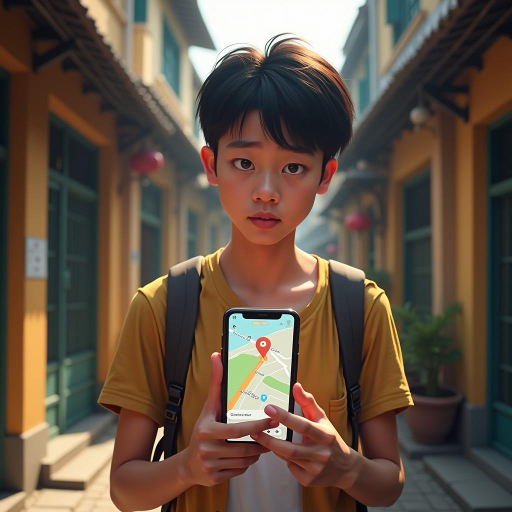 Trải nghiệm lạc đường khi sử dụng Google Maps trong phố cổ với tín hiệu GPS yếu