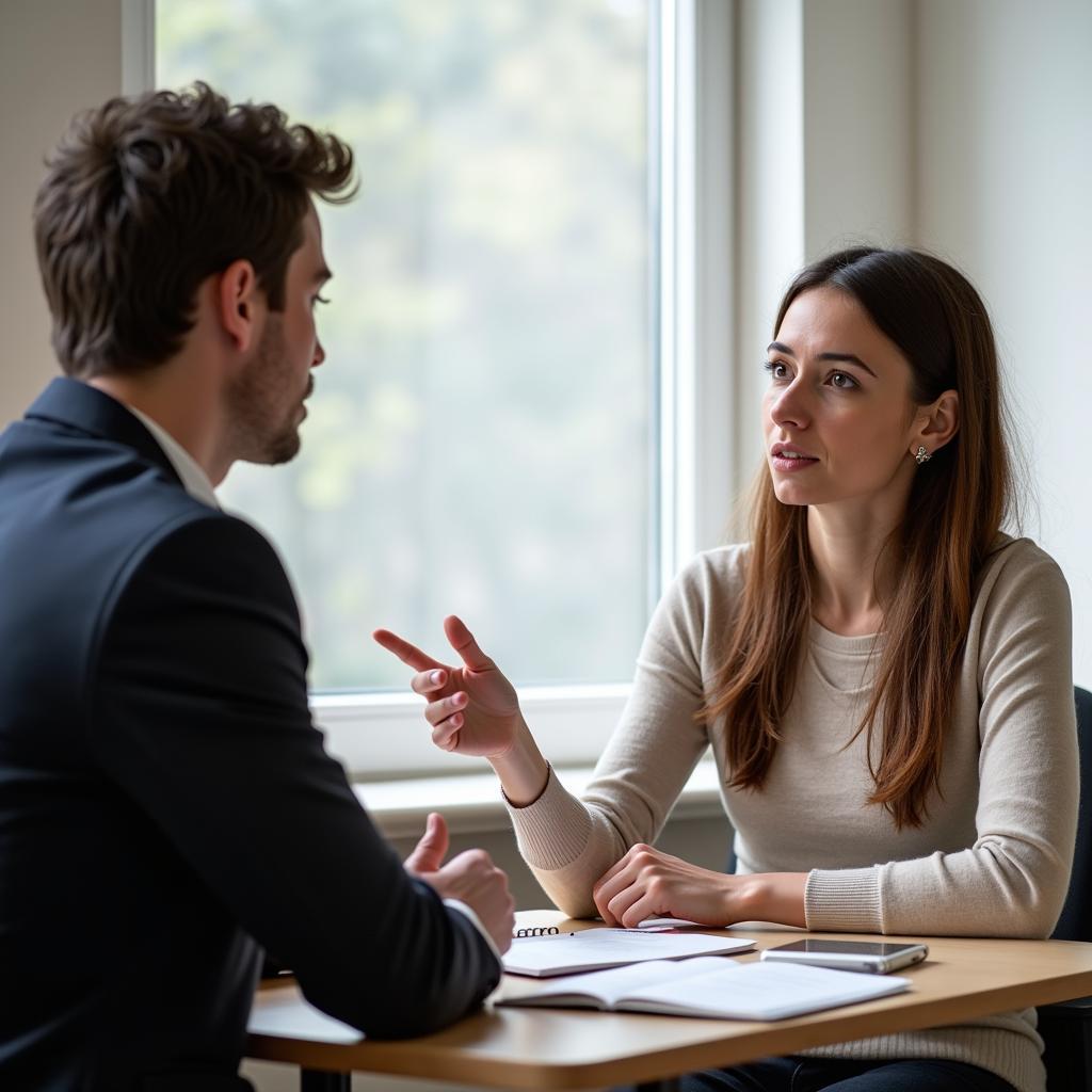 Cuộc thảo luận sâu giữa giám khảo và thí sinh về các vấn đề luật pháp và xã hội trong Part 3