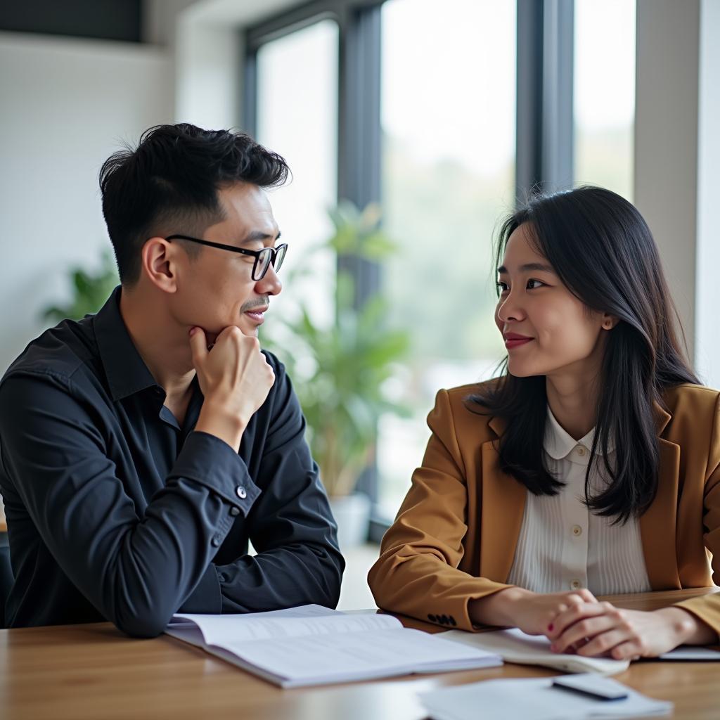 Cuộc thảo luận sâu về chia sẻ kiến thức trong IELTS Speaking Part 3 giữa examiner và thí sinh